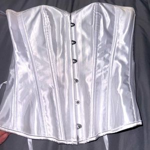 White lace up Corset